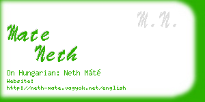 mate neth business card